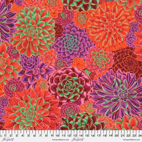 House Leeks - Red - PWPJ113.RED - Kaffe Fassett Collective