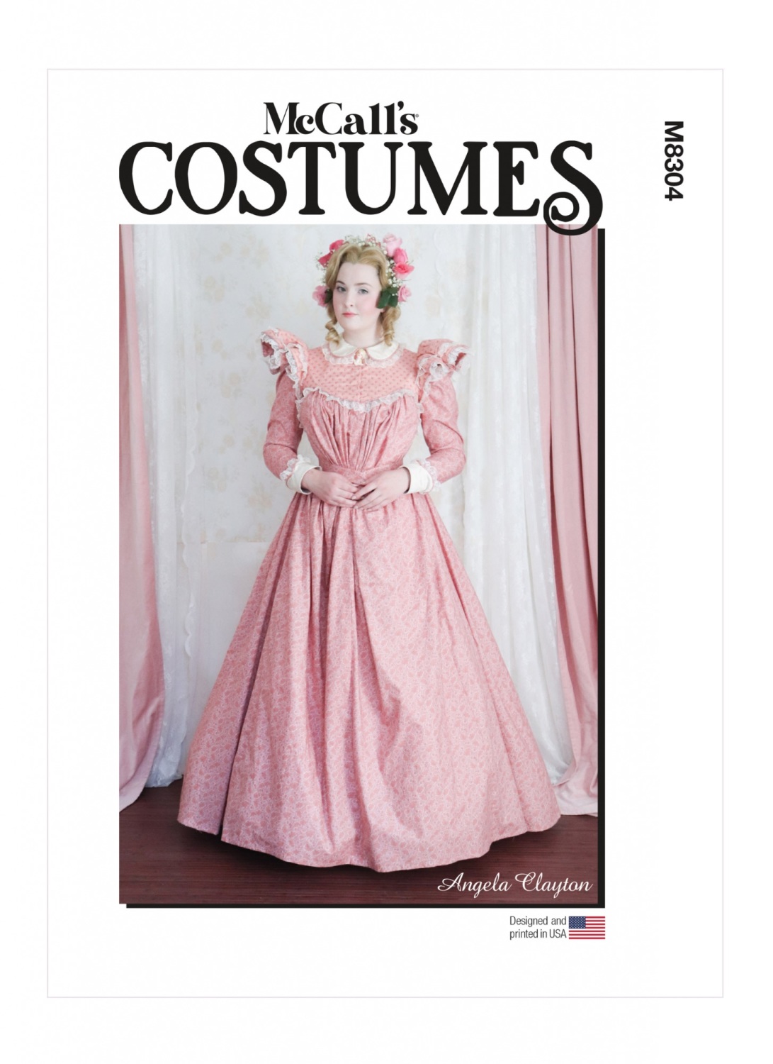 McCall's Costume Pattern - M8304 - 1890s Tea Dress and Belt by Angela Clayton - Size E5 (14-16-18-20-22)