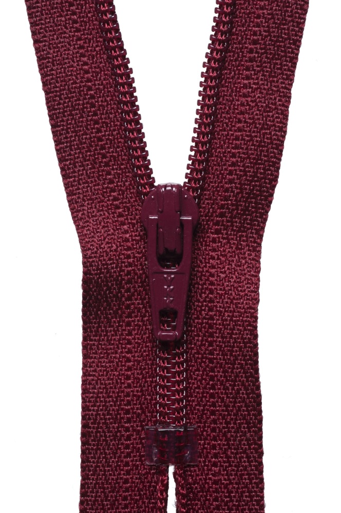 Nylon Dress and Skirt  Zip - Dark Wine - 56cm / 22in