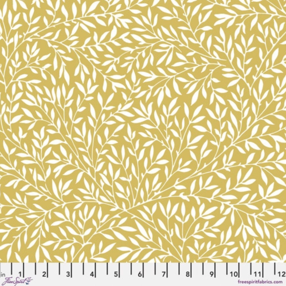 Morris & Co - Leicester - Standen Lily (Yellow) - PWWM081.YELLOW - Free Spirit Fabrics
