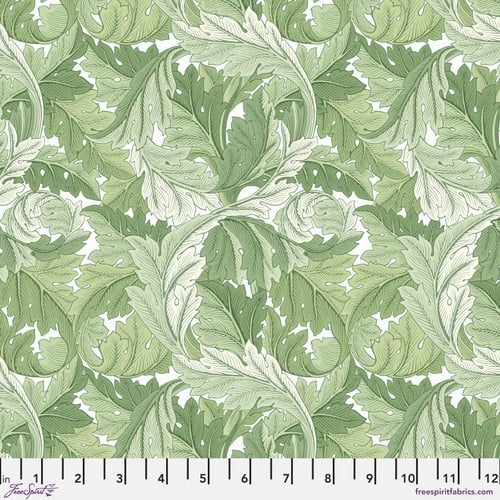 Morris & Co - Leicester - Acanthus (Green) - PWWM027.GREEN - Free Spirit Fabrics