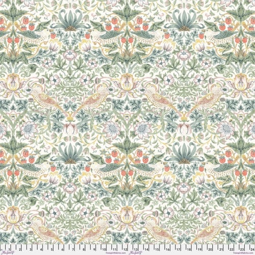 Morris & Co - Leicester - Strawberry Thief (Olive) - PWWM001.OLIVE - Free Spirit Fabrics