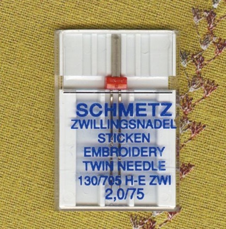 Embroidery Twin Needle - Size 2.0/75 - Schmetz