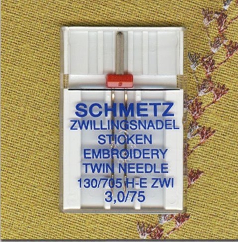 Embroidery Twin Needle - Size 3.0/75 - Schmetz
