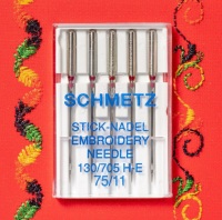 <!--005-->Embroidery Needles - Size 75/11 - Pack of 5 - Schmetz