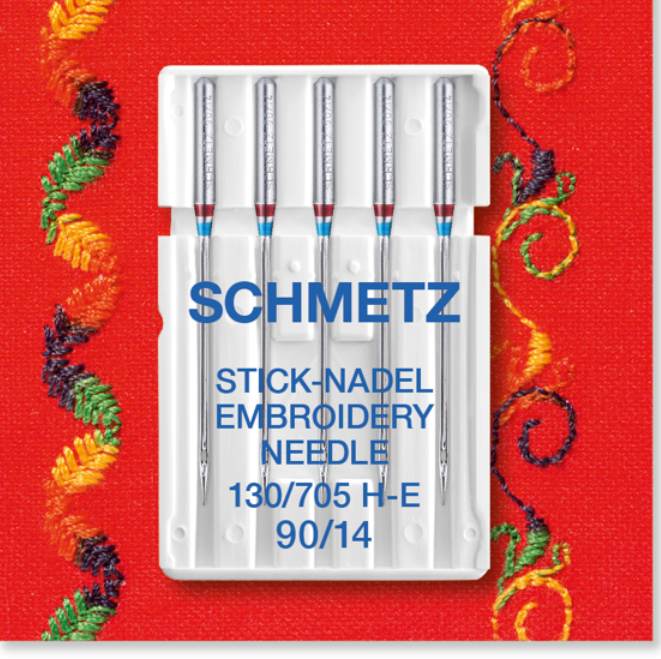 Embroidery Needles - Size 90/14 - Pack of 5 - Schmetz
