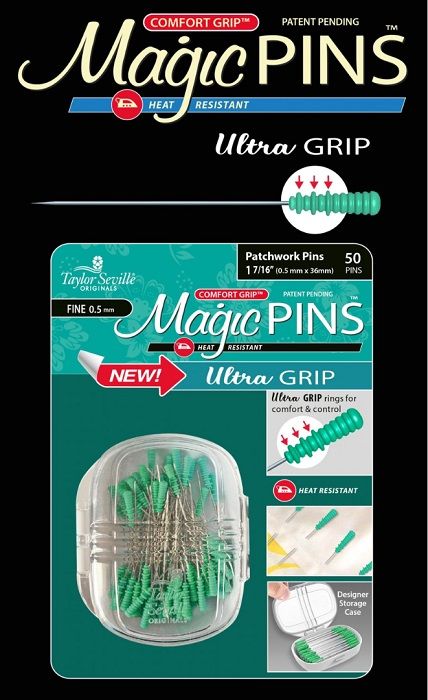 Magic Pins - Patchwork - Ultra Grip - Fine - Pack of 50 (Taylor Seville)