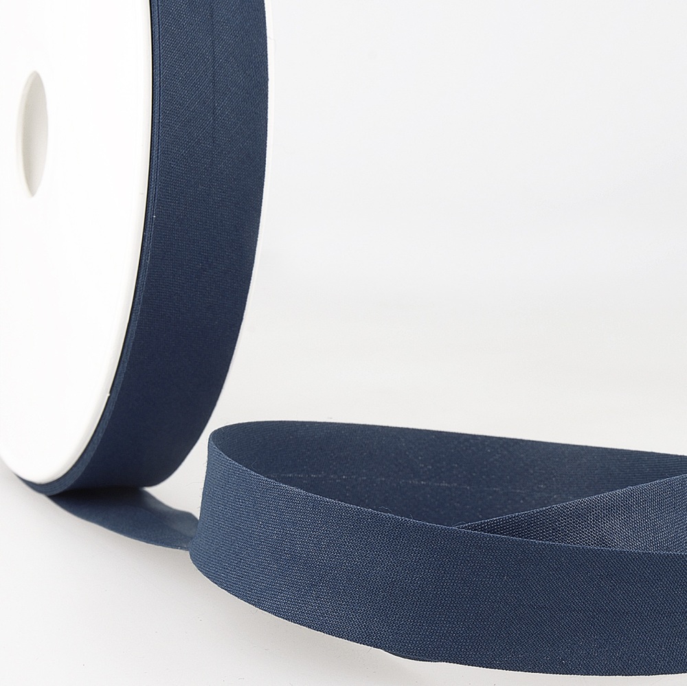 Bias Binding - Polycotton - Navy Blue - 27mm wide - Col. 023 (Stephanoise)