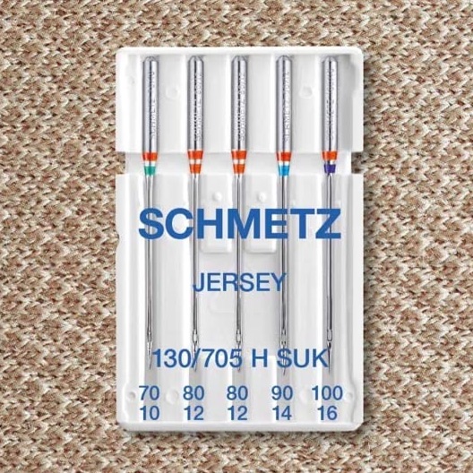 Jersey Ballpoint Needles - Mixed Size Pack, 70 - 100 - Pack of 5 - Schmetz