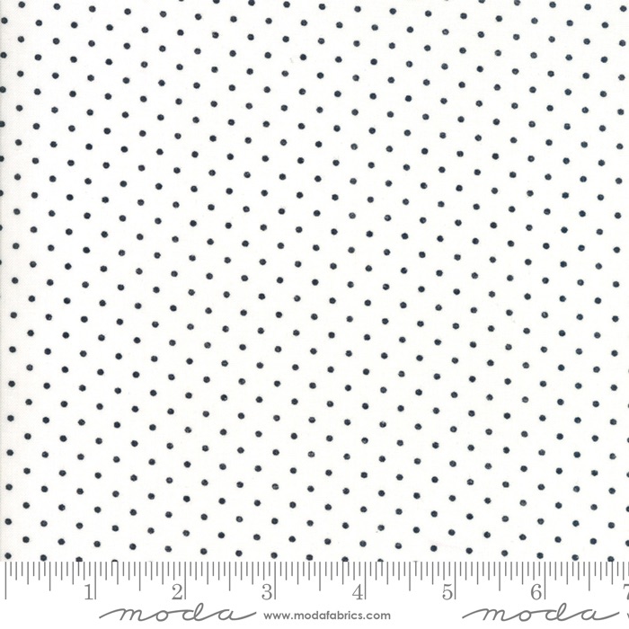 Last Piece - 1.30m length - Moda - Essentially Yours - Essential Dots - No. 8654-57 (Black Dots on White)