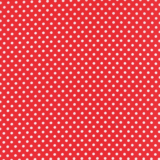 Last Piece - 65cm length - Moda - Dottie - Small Dots - No. 45009-44 (White Dots on Red)