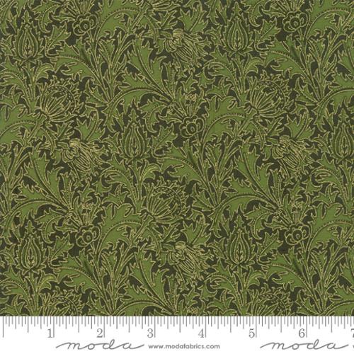 Morris Holiday - Metallic Pine - 11144 18M - Quilt Backing - Moda Fabrics
