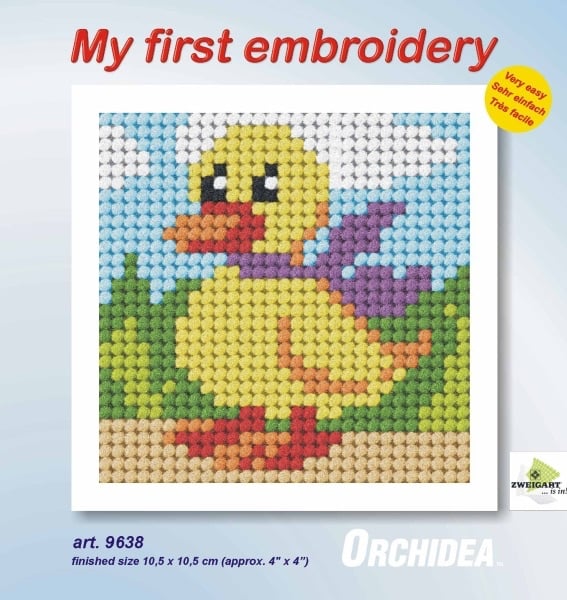 Mini Needlepoint Kit - My First Embroidery - Duck - Orchidea ORC.9638
