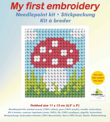 Needlepoint Kit - My First Embroidery - Toadstool - Orchidea ORC.9718