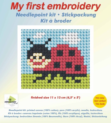 Needlepoint Kit - My First Embroidery - Ladybug - Orchidea ORC.9711