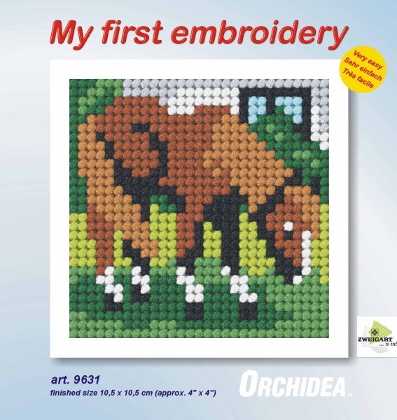 Mini Needlepoint Kit - My First Embroidery - Horse - Orchidea ORC.9631