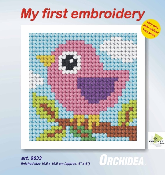 Mini Needlepoint Kit - My First Embroidery - Bird - Orchidea ORC.9633