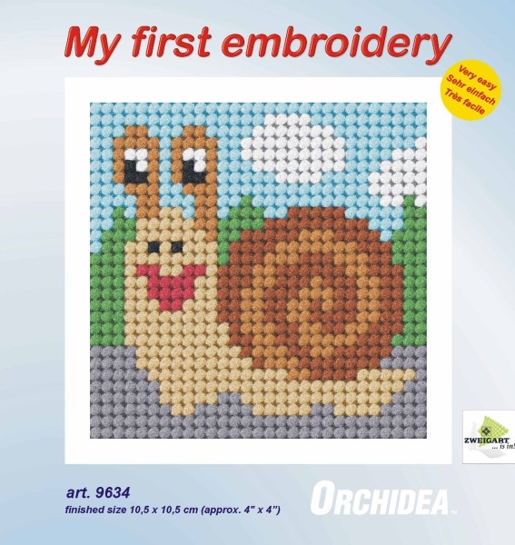 Mini Needlepoint Kit - My First Embroidery - Snail - Orchidea ORC.9634
