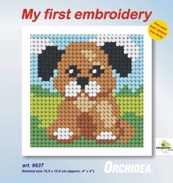 Mini Needlepoint Kit - My First Embroidery - Puppy - Orchidea ORC.9637