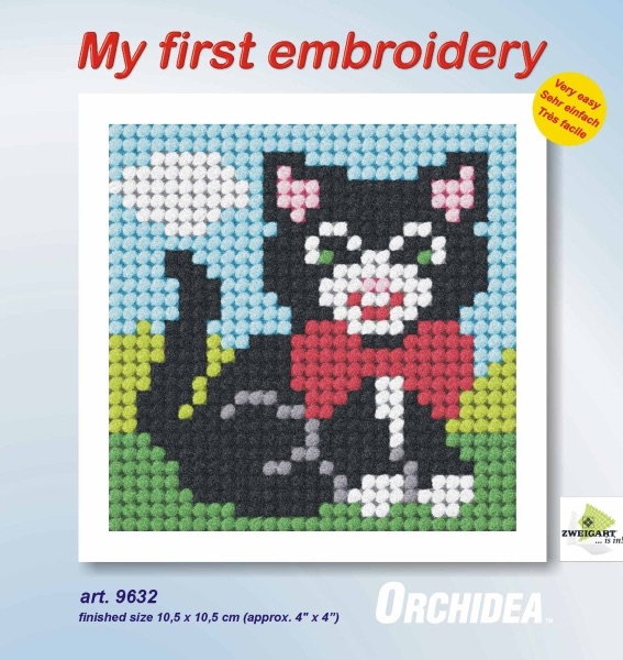 Mini Needlepoint Kit - My First Embroidery - Kitten - Orchidea ORC.9632