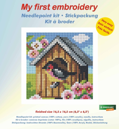Needlepoint Kit - My First Embroidery - Bird House - Orchidea ORC.9612