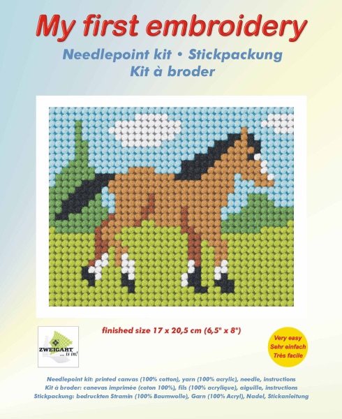 Needlepoint Kit - My First Embroidery - Foal - Orchidea ORC.9707