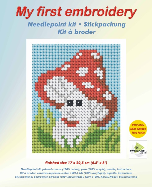 Needlepoint Kit - My First Embroidery - Toadstool - Orchidea ORC.9741