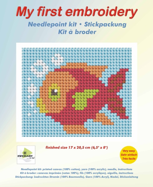 Needlepoint Kit - My First Embroidery - Fish - Orchidea ORC.9739