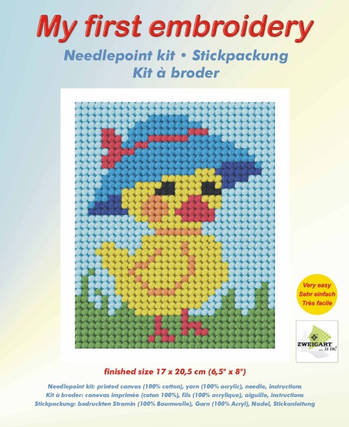 Needlepoint Kit - My First Embroidery - Mother Duck - Orchidea ORC.9701