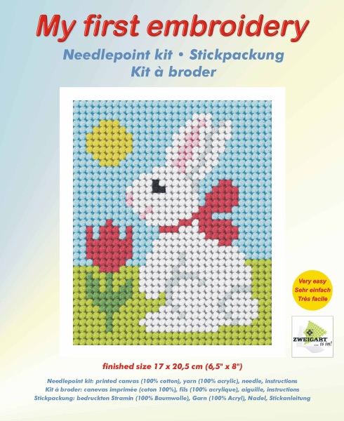 Needlepoint Kit - My First Embroidery - Easter Bunny - Orchidea ORC.9703