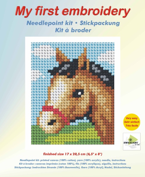 Needlepoint Kit - My First Embroidery - Friendly Foal - Orchidea ORC.9724