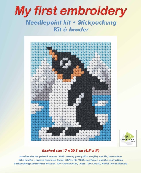 Needlepoint Kit - My First Embroidery - Baby Penguin - Orchidea ORC.9727