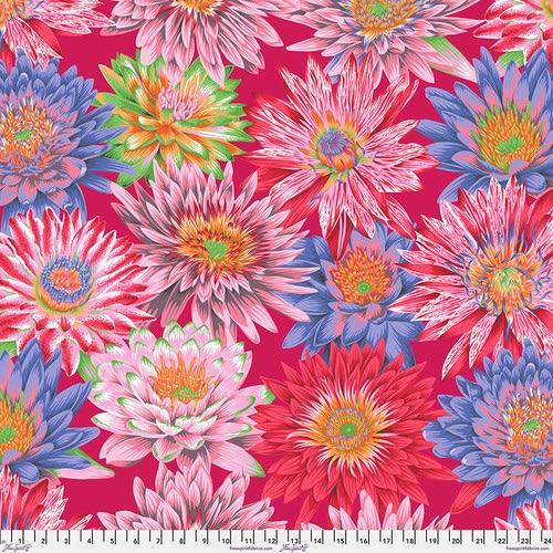 Tropical Water Lilies - Red - PWPJ119.RED - Kaffe Fassett Collective
