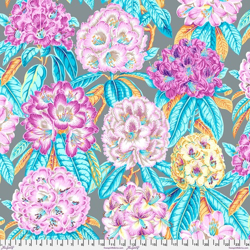 Rhododendrons - Grey - PWPJ124.GREY - Kaffe Fassett Collective