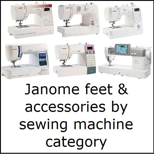 <!-015->Janome accessories by category
