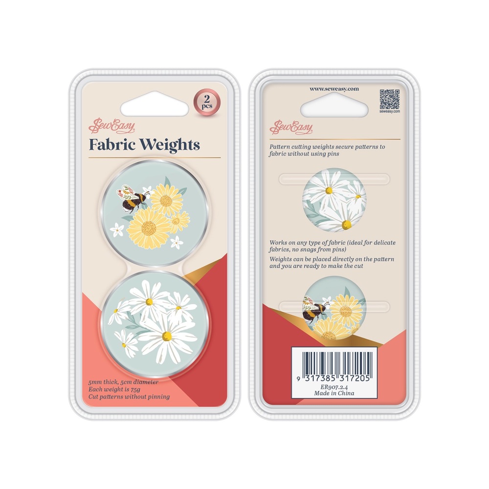 Fabric Weights - Daisies - Pack of 2 - Sew Easy (ER907.2.4)