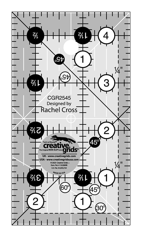 Patchwork Ruler - 2 ½" x 4 ½" - CGR2545 - Creative Grids