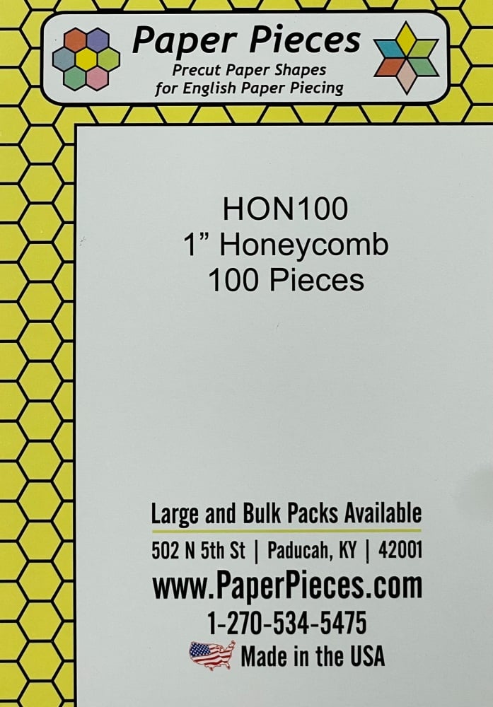 1" Honeycomb Paper Pieces - 100 pieces (HON100)