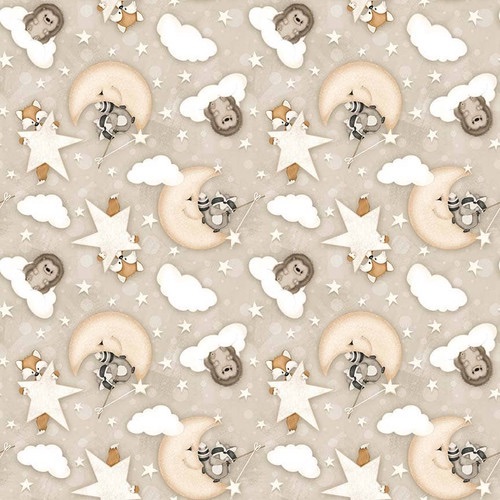 Dream Big Little One - Moons, Stars and Clouds - Beige - Q-910-44 - Shelly Comiskey