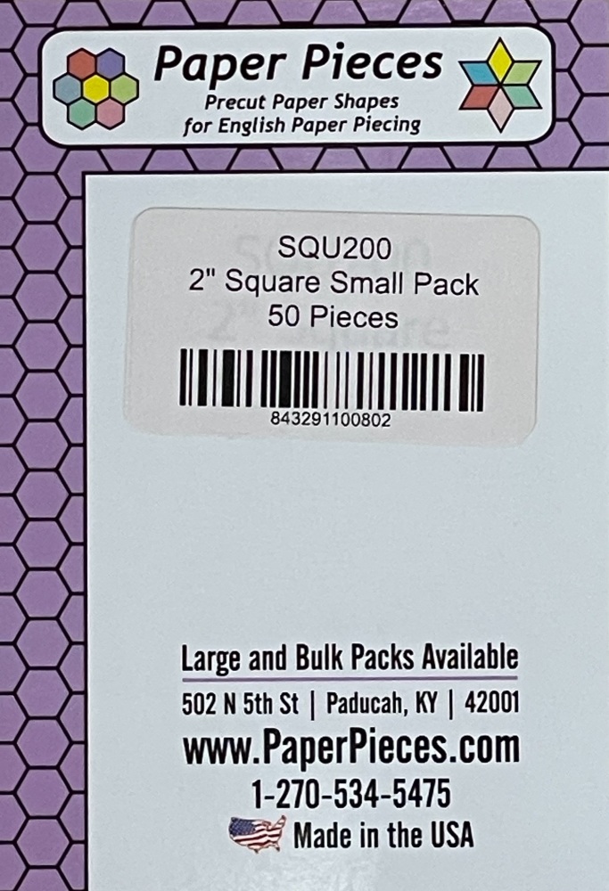 2" Square Paper Pieces - 50 pieces (SQU200)