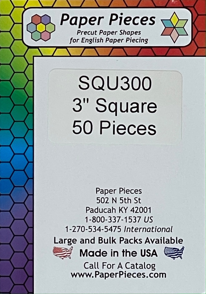 3" Square Paper Pieces - 50 pieces (SQU300)