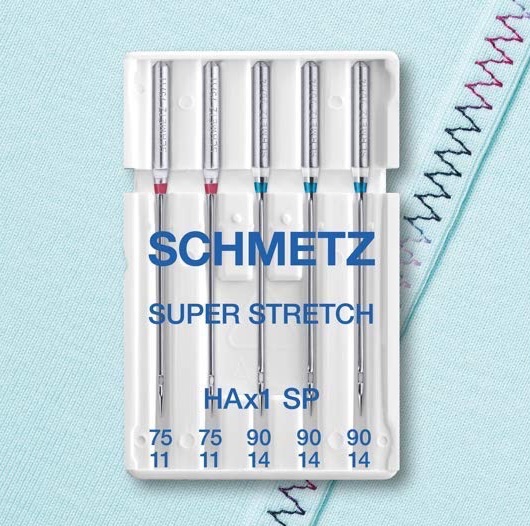 Super Stretch Needles - Mixed Size Pack, 75 & 90 - Pack of 5 - Schmetz