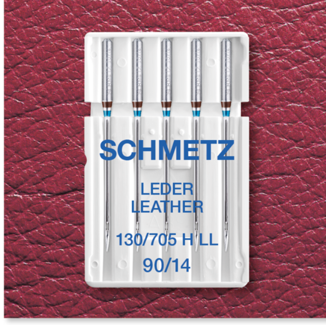 Leather Needles (LL - twist point)- Size 90/14 - Pack of 5 - Schmetz