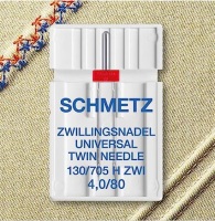 <!--170-->Twin Universal Needle - Size 4.0/80 - Schmetz