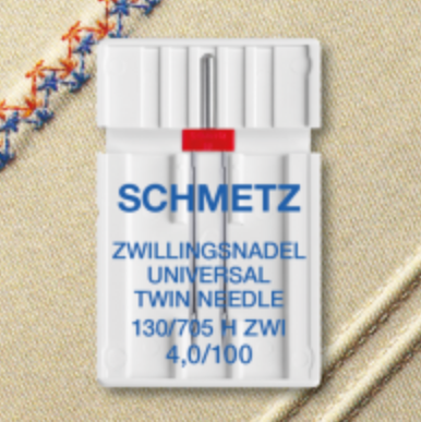 <!--180-->Twin Universal Needle - Size 4.0/100 - Schmetz