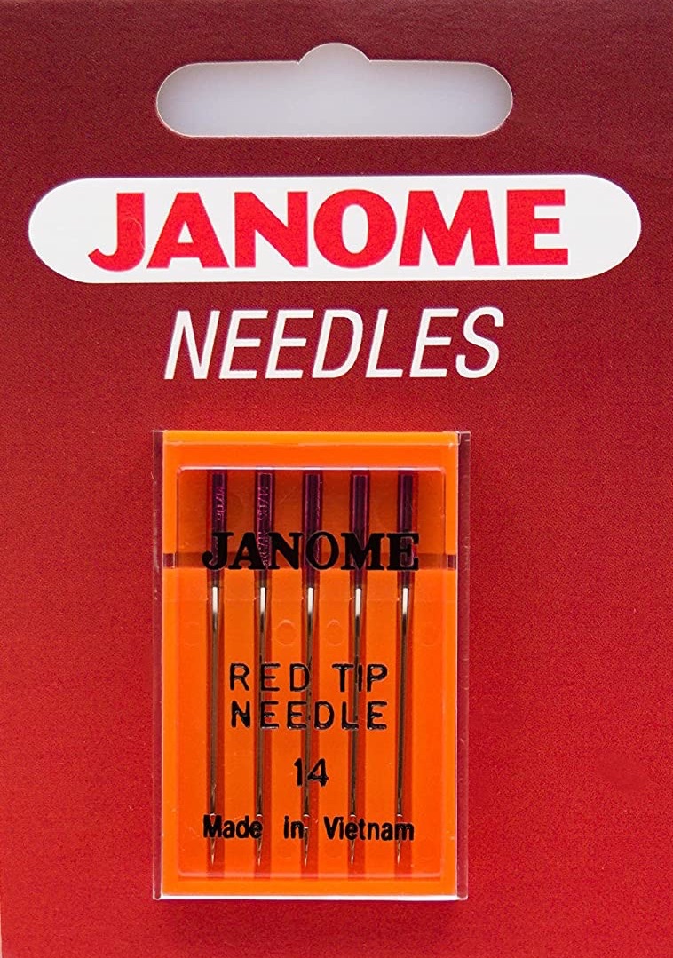 Janome Red Tip Needles - Size 90/14 - Pack of 5