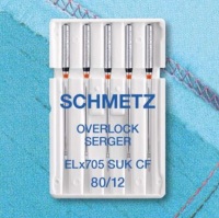 <!--011-->ELx705 SUK CF Needles (Ball Point) - Size 80/12 - Pack of 5 - Schmetz