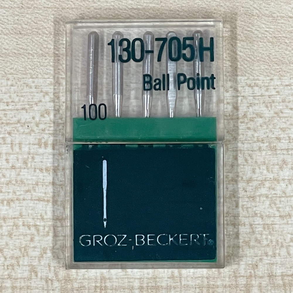 <!--034-->Jersey / Ball Point Needles - Size 100/16 - Pack of 5 - Gros-Beck