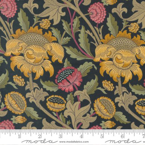 Morris Meadow by Barbara Brackman - Wey - No. 8370 21 (Damask Black) - Moda Fabrics