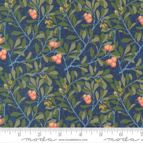 Morris Meadow by Barbara Brackman - Arbutus - No. 8373 14 (Kelmscott Blue) - Moda Fabrics